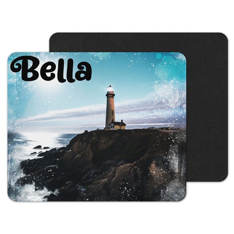 Lighthouse Watercolor Custom Personalized Mouse Pad